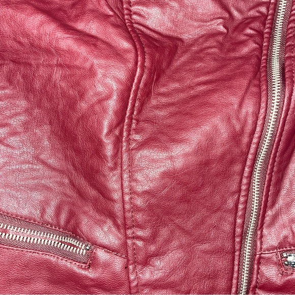 Maroon Leather Jacket - Picture 2 of 2